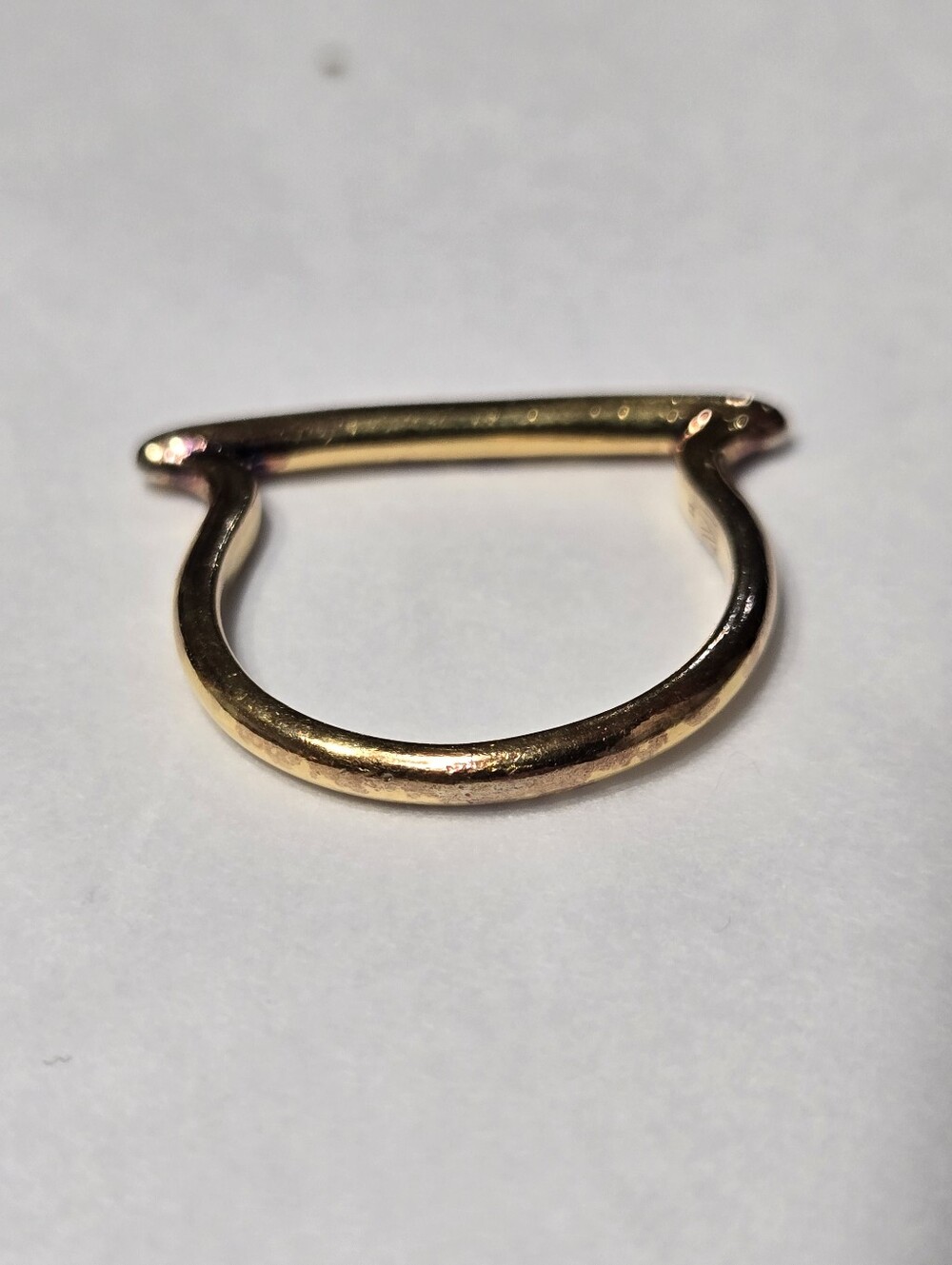 Monica Vinader Skinny Stacking Ring - 18k Gold Vermeil & Diamond - Size 7.5 - Picture 3 of 14